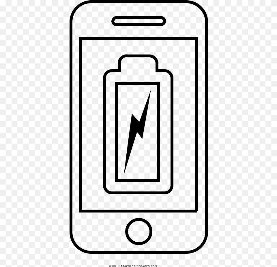 Mobile Battery Coloring, Gray Free Png