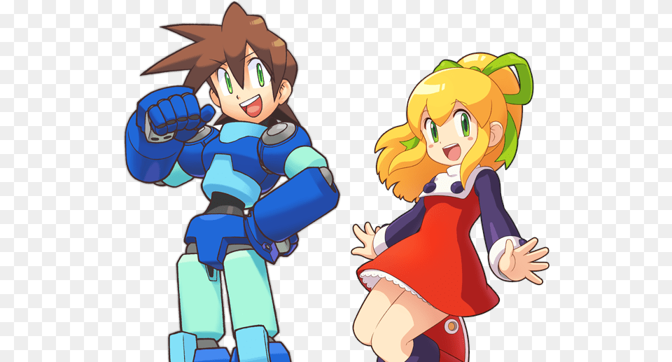 Mobile Breath Of Fire 6 Megaman And Roll The Spriters Mega Man Roll, Book, Comics, Publication, Baby Png Image