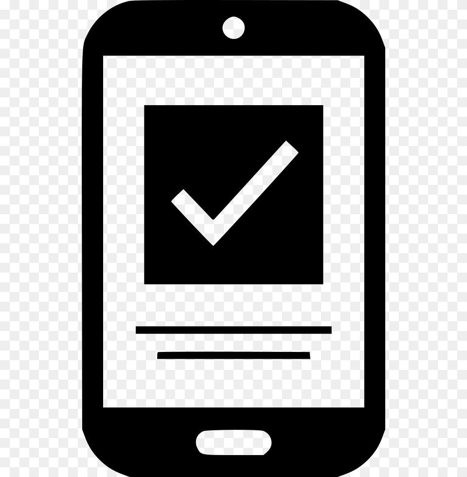 Mobile Check Mark Shopping Mobile Check In Icon, Electronics, Mobile Phone, Phone, Smoke Pipe Free Png Download