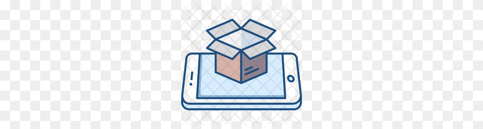 Mobile Concept Package Open Box Logistic Smartphone Icon, Cardboard, Carton, Package Delivery, Person Free Png