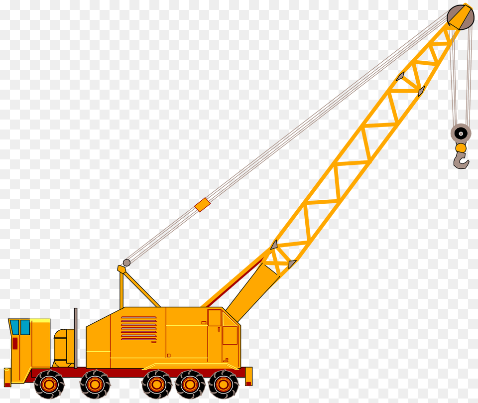 Mobile Crane Clipart, Construction, Construction Crane, Bulldozer, Machine Png Image