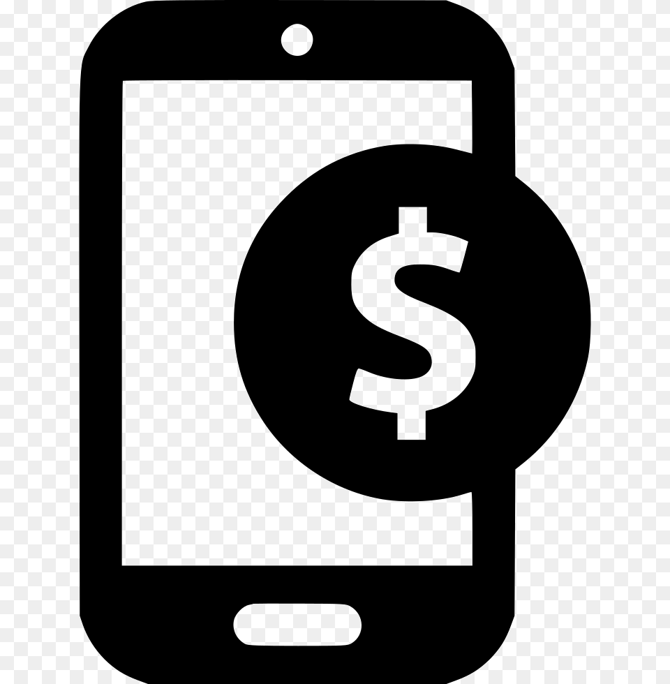 Mobile Dollar Ping Svg Icon Mobile And Dollar Icon, Electronics, Phone, Mobile Phone, Text Free Png Download