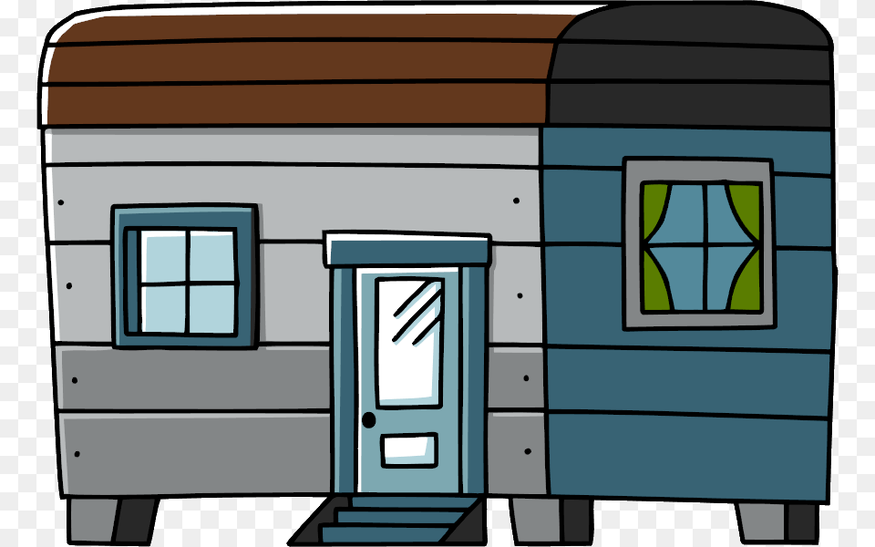 Mobile Home Clipart Cartoon, Architecture, Rural, Outdoors, Nature Free Png Download
