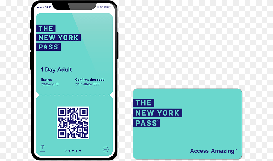 Mobile Pass Instantly Using Our App New York City, Text, Electronics, Phone, Qr Code Png