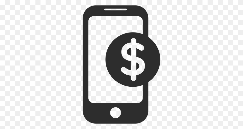 Mobile Payment Black And White Icon, Electronics, Phone, Mobile Phone, Ammunition Png