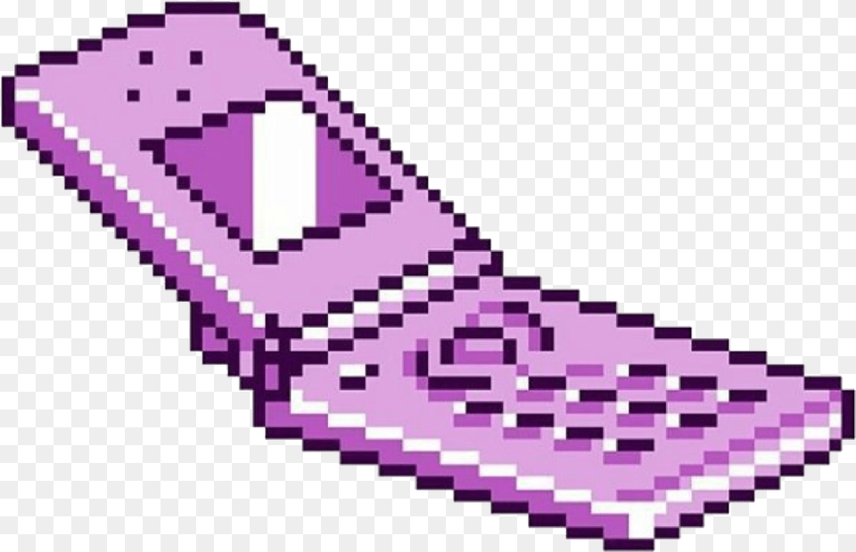 Mobile Phone Phone Pixel Art, Purple, Electronics, Mobile Phone Png Image