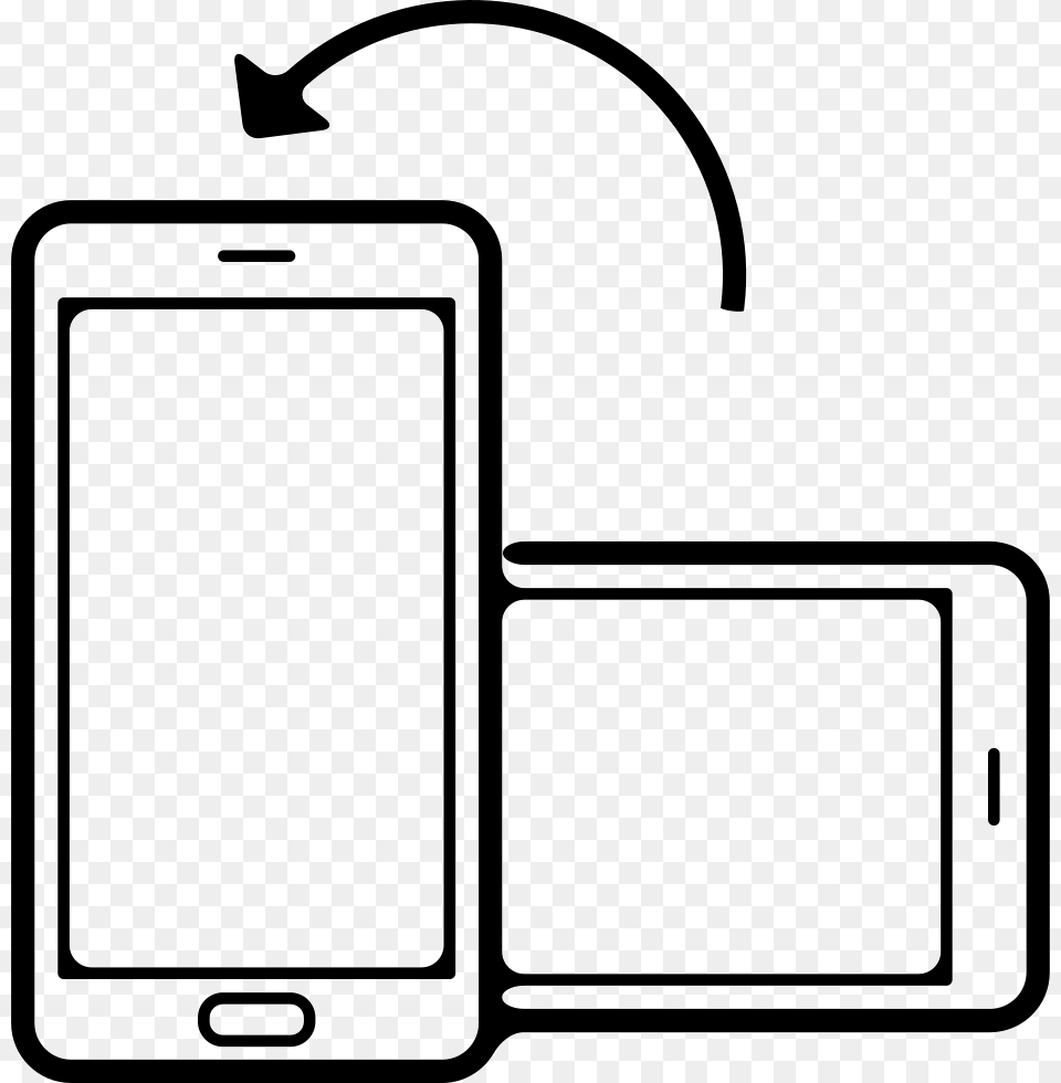 Mobile Phone Symbol In Vertical And Horizontal Comments Celular Vertical Y Horizontal, Electronics, Mobile Phone Png