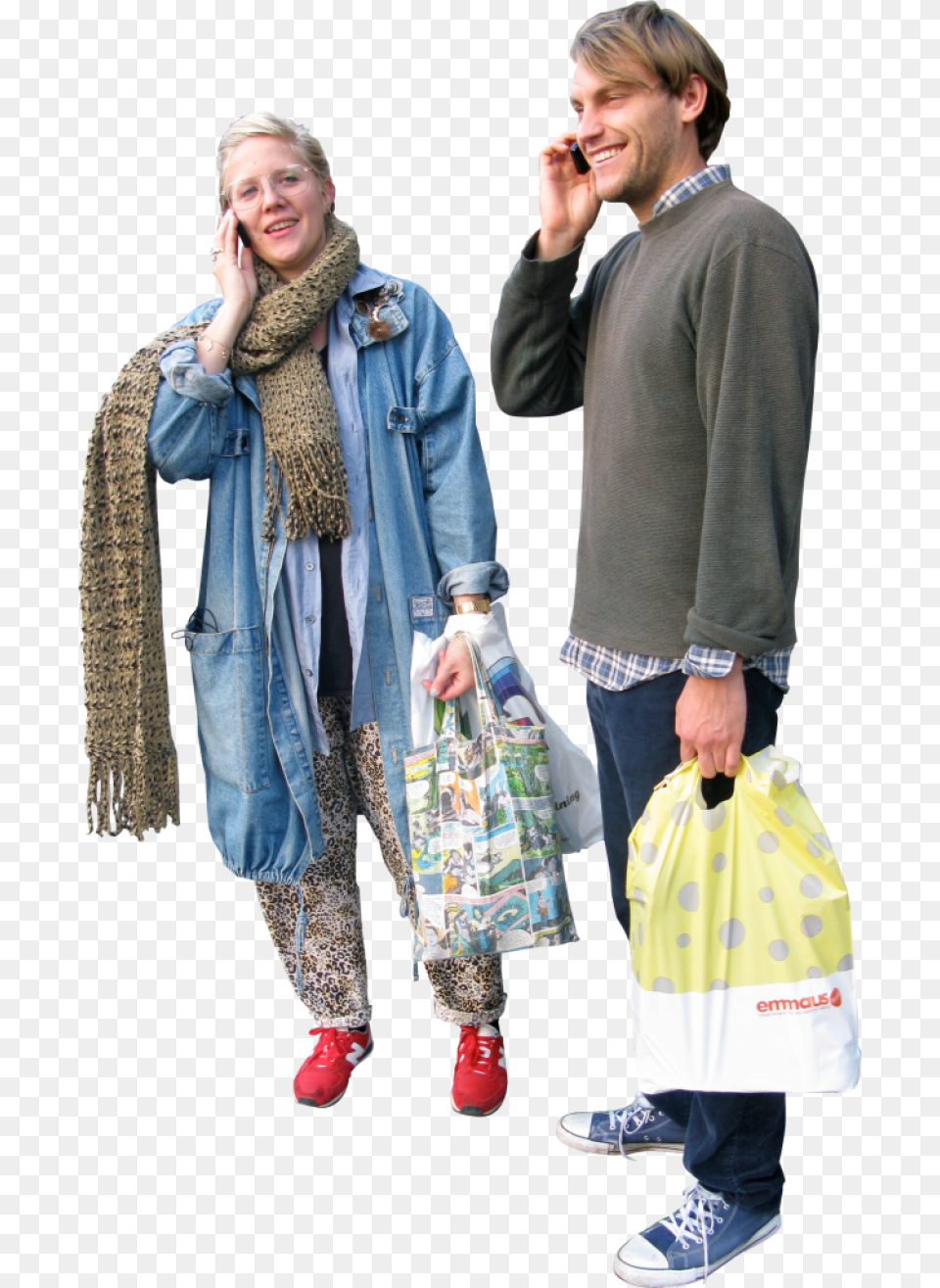 Mobile Phones Shopping Cut Out People, Clothing, Coat, Accessories, Person Png Image