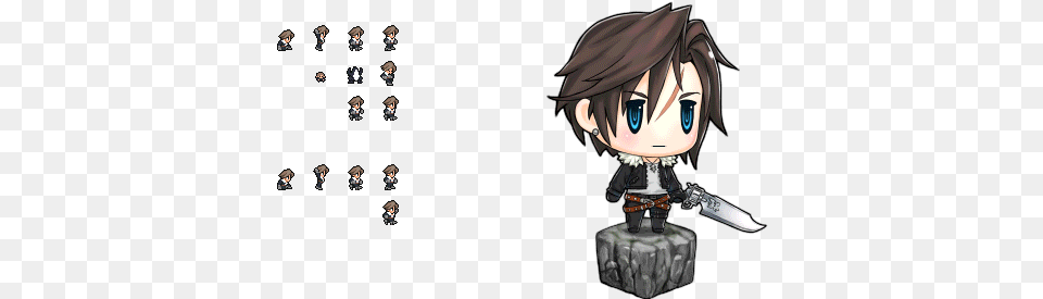 Mobile Pictlogica Final Fantasy Squall Leonhart Final World Of Final Fantasy Squall, Book, Comics, Publication, Person Png Image