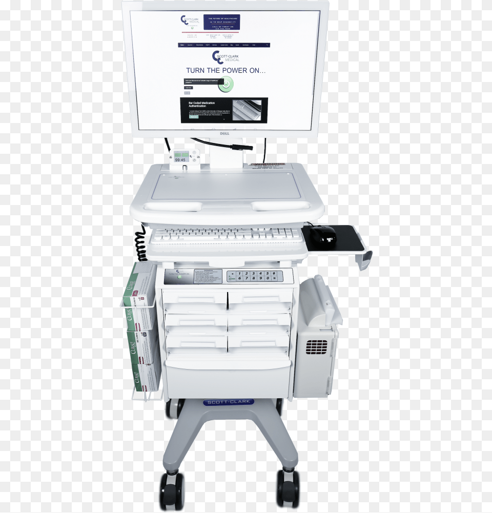 Mobile Powered Medical Workstation With Rechargeable Medicine, Computer Hardware, Electronics, Hardware, Machine Free Transparent Png