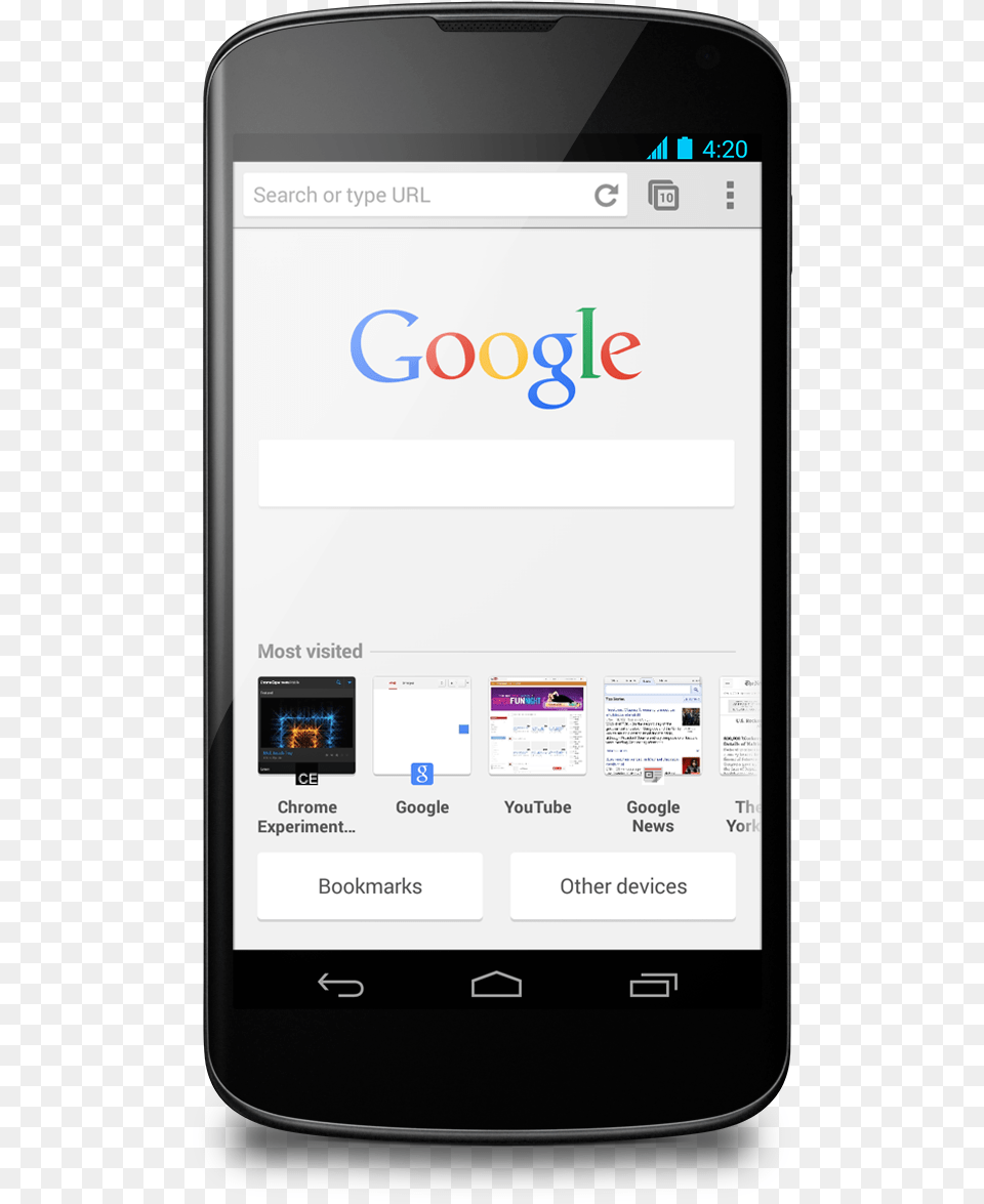 Mobile Search Bar Google Chrome Browser Phone, Electronics, Mobile Phone Free Png