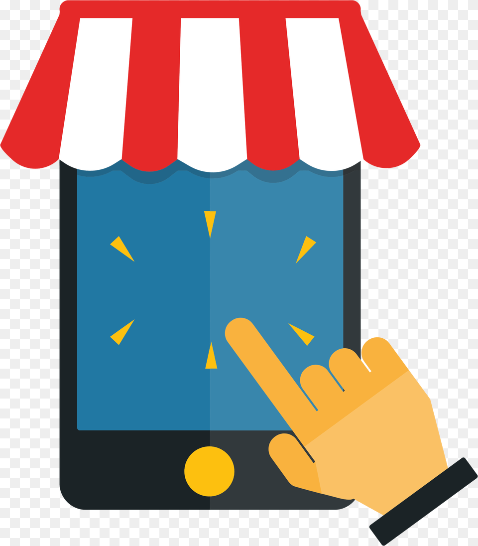 Mobile Shopping No Text Clip Arts Online Shopping Cart Clipart, Canopy, Body Part, Hand, Person Png Image