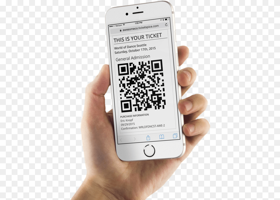 Mobile Ticket Hand Crop Do Mobile Tickets Look Like, Electronics, Mobile Phone, Phone, Qr Code Png Image