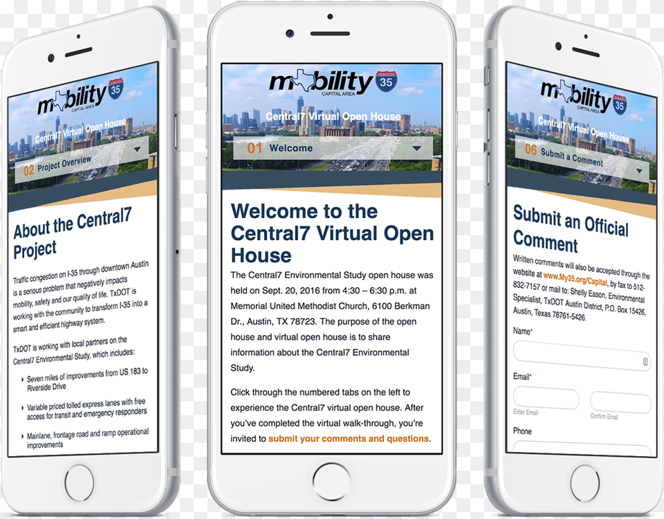 Mobile Views Of Txdot Virtual Open House Iphone, Electronics, Mobile Phone, Phone Free Png