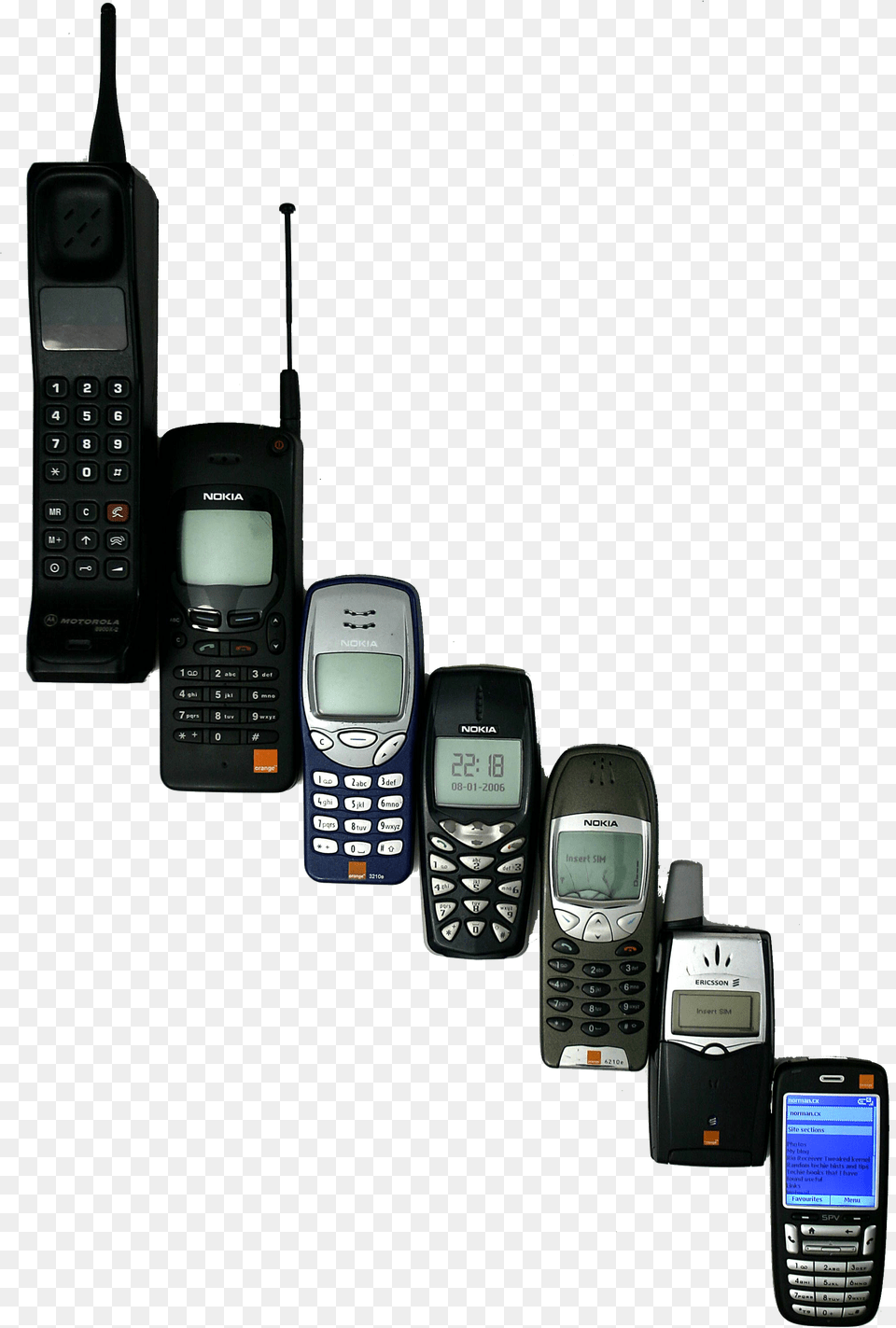 Mobilephoneevolutionpng Mobile Phone History The First Telephone, Electronics, Mobile Phone, Texting Free Png