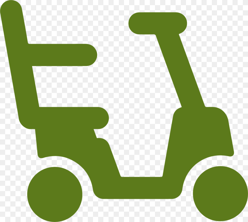 Mobility Scooter, Grass, Plant, Lawn, Bulldozer Png Image