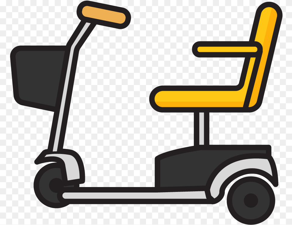 Mobility Scooter Clipart, Transportation, Vehicle, Device, Grass Free Png Download