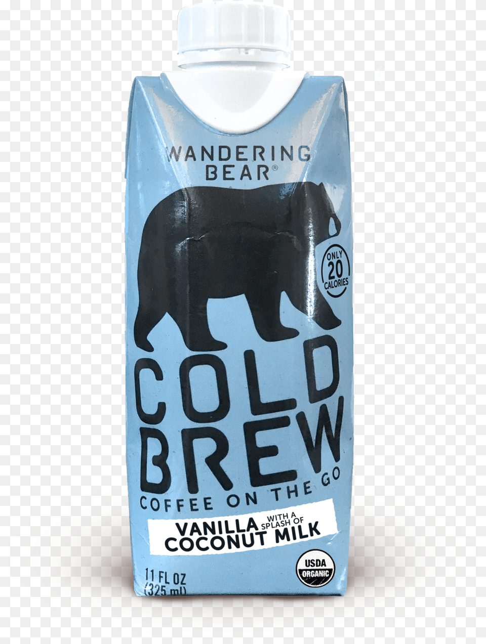 Mocha Coconut Wandering Bear Organic Cold Brew Coffee, Bottle Png Image