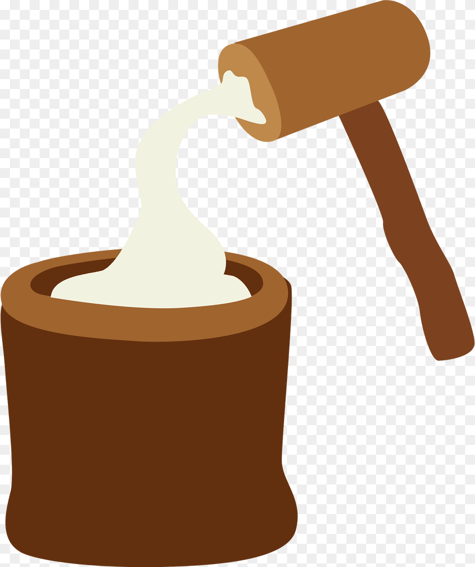 Mochi Pounding Clipart, Beverage, Milk Png