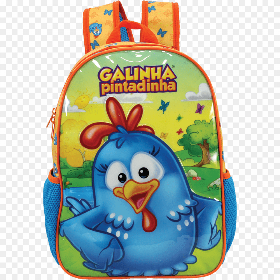 Mochila Infantil Galinha Pintadinha Pic Nic 5822 Laranja Mochila Galinha Pintadinha, Backpack, Bag Free Png Download