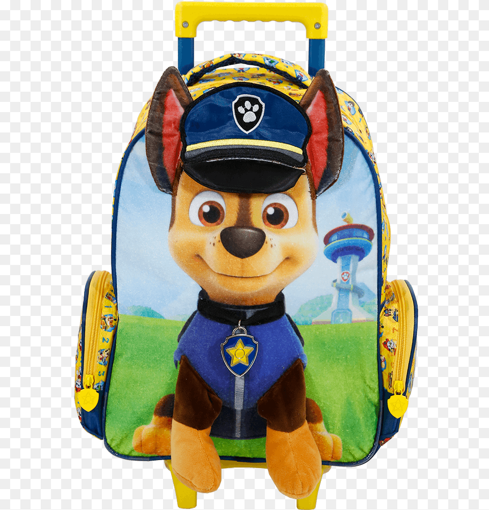 Mochila Patrulha Canina Rodinha, Bag, Backpack, Toy, Face Free Transparent Png