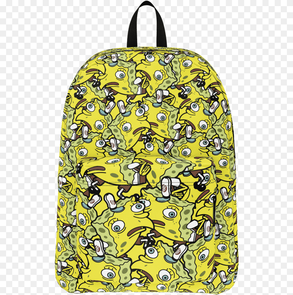 Mock Spongebob Classic Backpack Garment Bag, Face, Head, Person Png