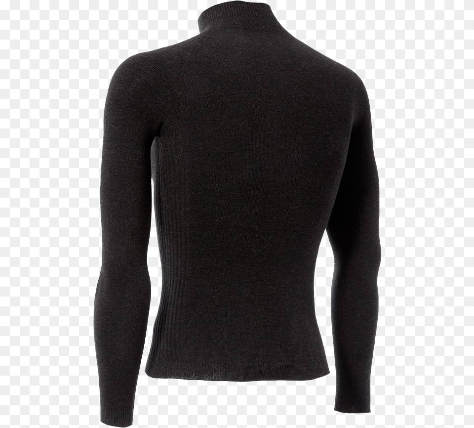 Mock Sweater Svart Polotrja, Clothing, Long Sleeve, Sleeve, Coat Free Png Download