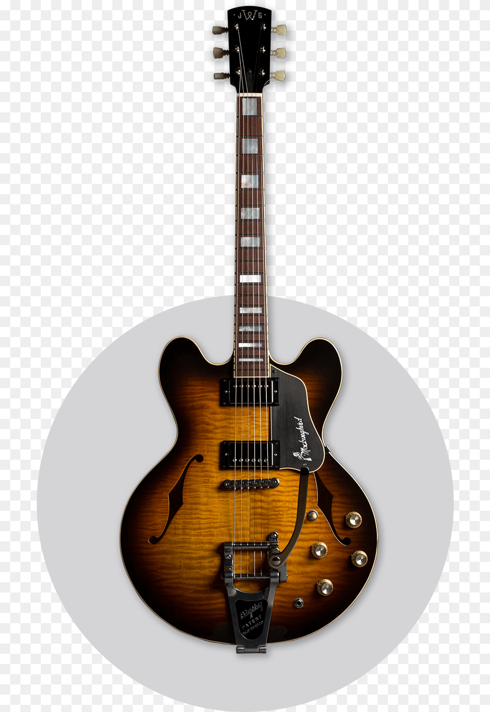 Mockingbird Web Button 2 Gibson Es 175 Red, Guitar, Musical Instrument, Bass Guitar, Electric Guitar Png Image