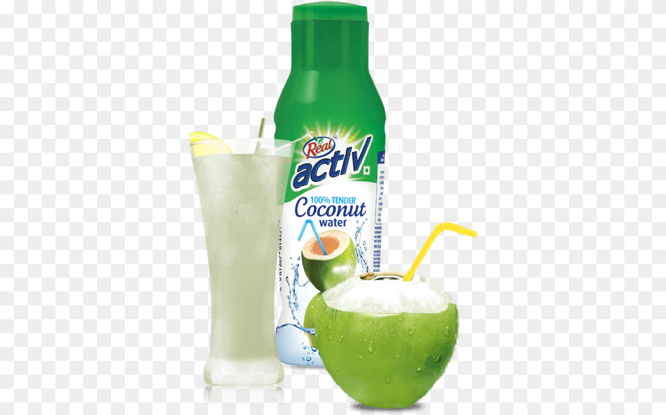 Mocktails Real Activ Coconut Water 200ml With No Added Sugar, Food, Ketchup, Fruit, Plant Free Transparent Png
