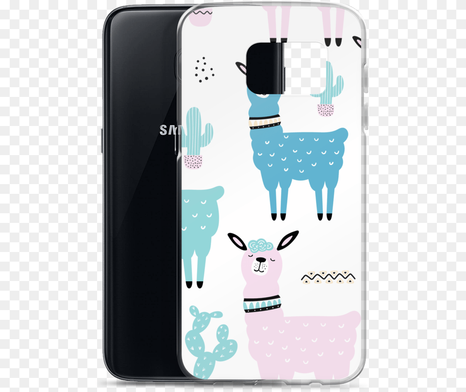 Mockup Case With Phone Default Samsung Galaxy S7 Cartoon, Electronics, Mobile Phone, Animal, Cat Png