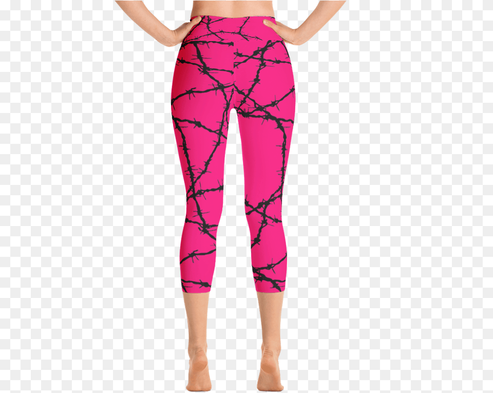 Mockup Pink Barb Wire Leggings Back Leggings, Clothing, Hosiery, Pants, Tights Free Png Download