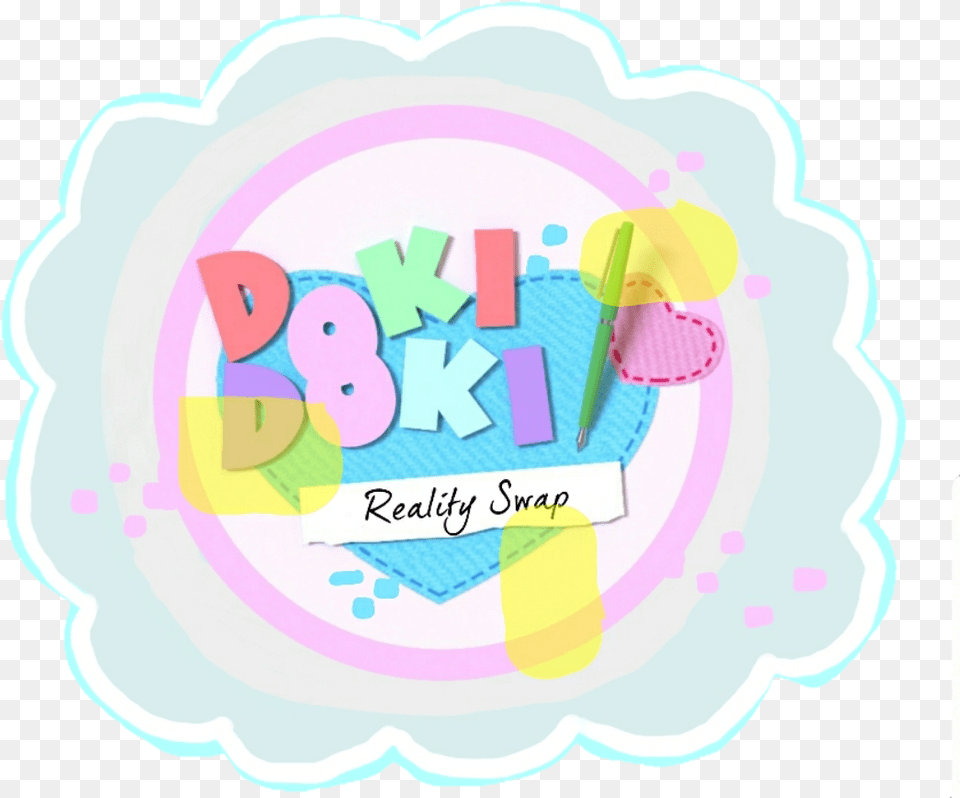 Mod Artdoki Doki Reality Swap S Logo Doki Doki Literature Club Symbol, Text, Number, Food, Dessert Png Image
