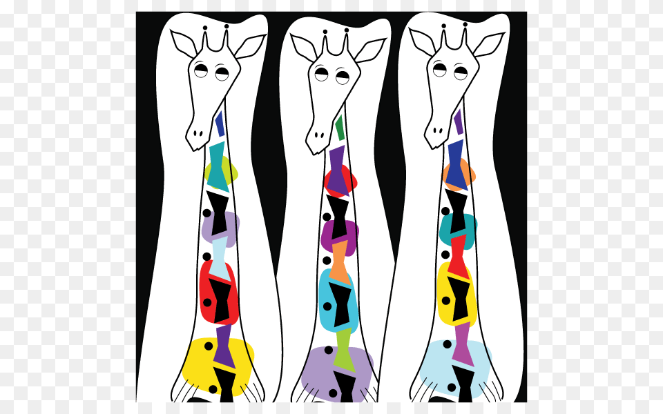 Mod Giraffe, Modern Art, Art, Fork, Cutlery Free Png