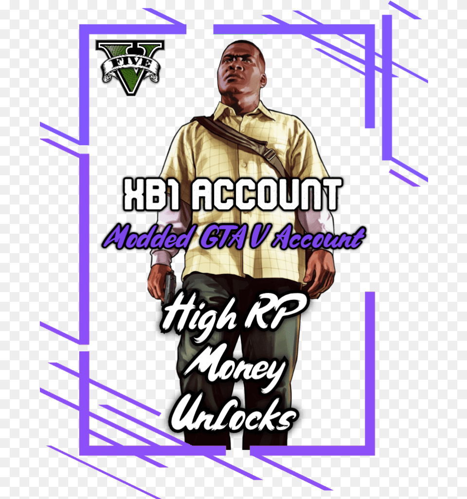 Modded Gta 5 Accounts For Ps4 Xbox One U0026 Pc Fragrr Gta 5 Accounts For Sale Xbox1, Advertisement, Poster, Adult, Person Free Png Download