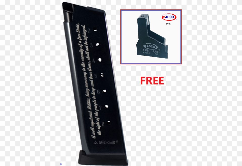 Model 1911 Magazine With The Second Amendment Inscription Musical Instrument, Electronics, Mobile Phone, Phone Png Image