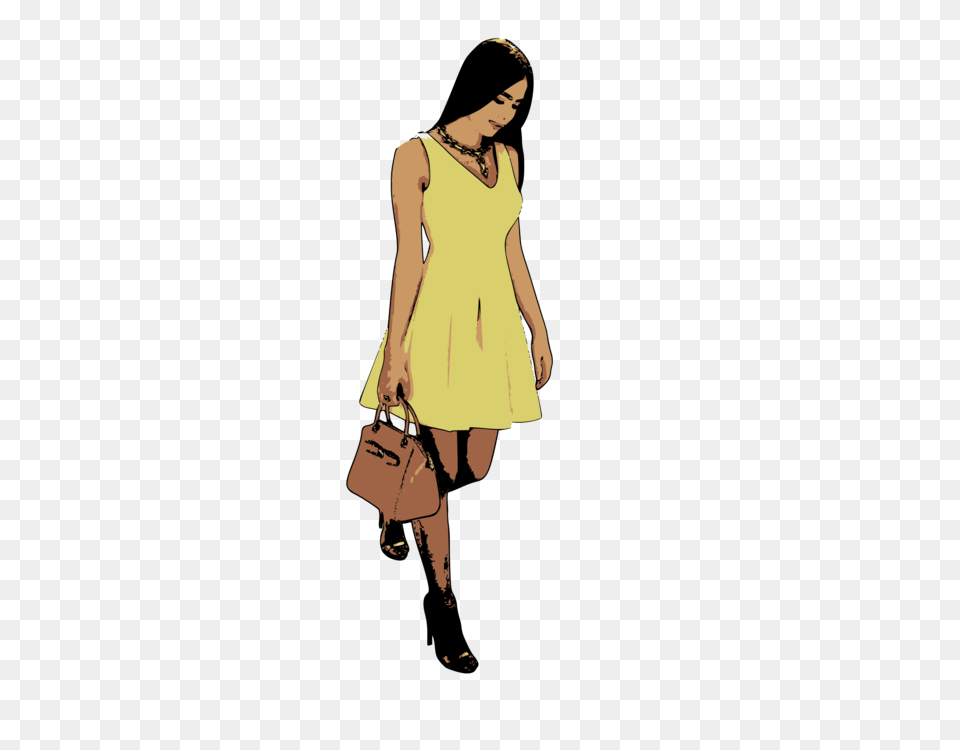 Model Dress Woman Clothing, Accessories, Purse, Handbag, Bag Free Png Download