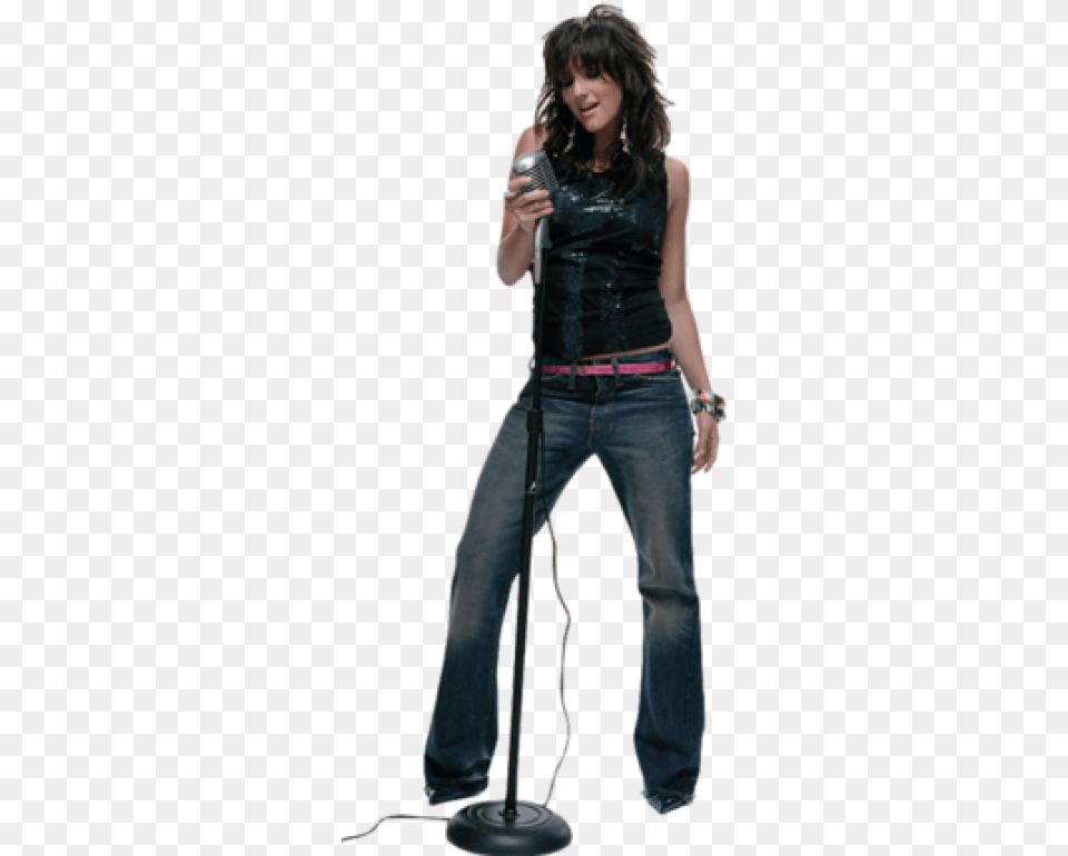 Model Girl Singer, Pants, Clothing, Electrical Device, Microphone Free Png