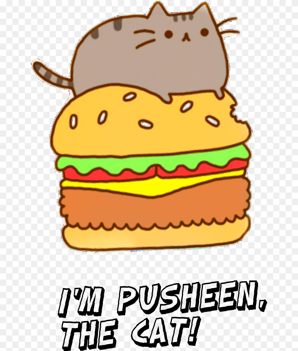 Model Image Graphic Image Pusheen The Cat Burger, Food Free Transparent Png