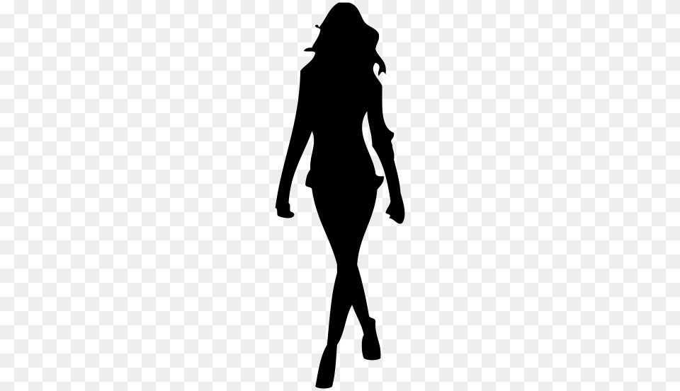 Model Silhouette Fashion Design Images, Gray Png Image