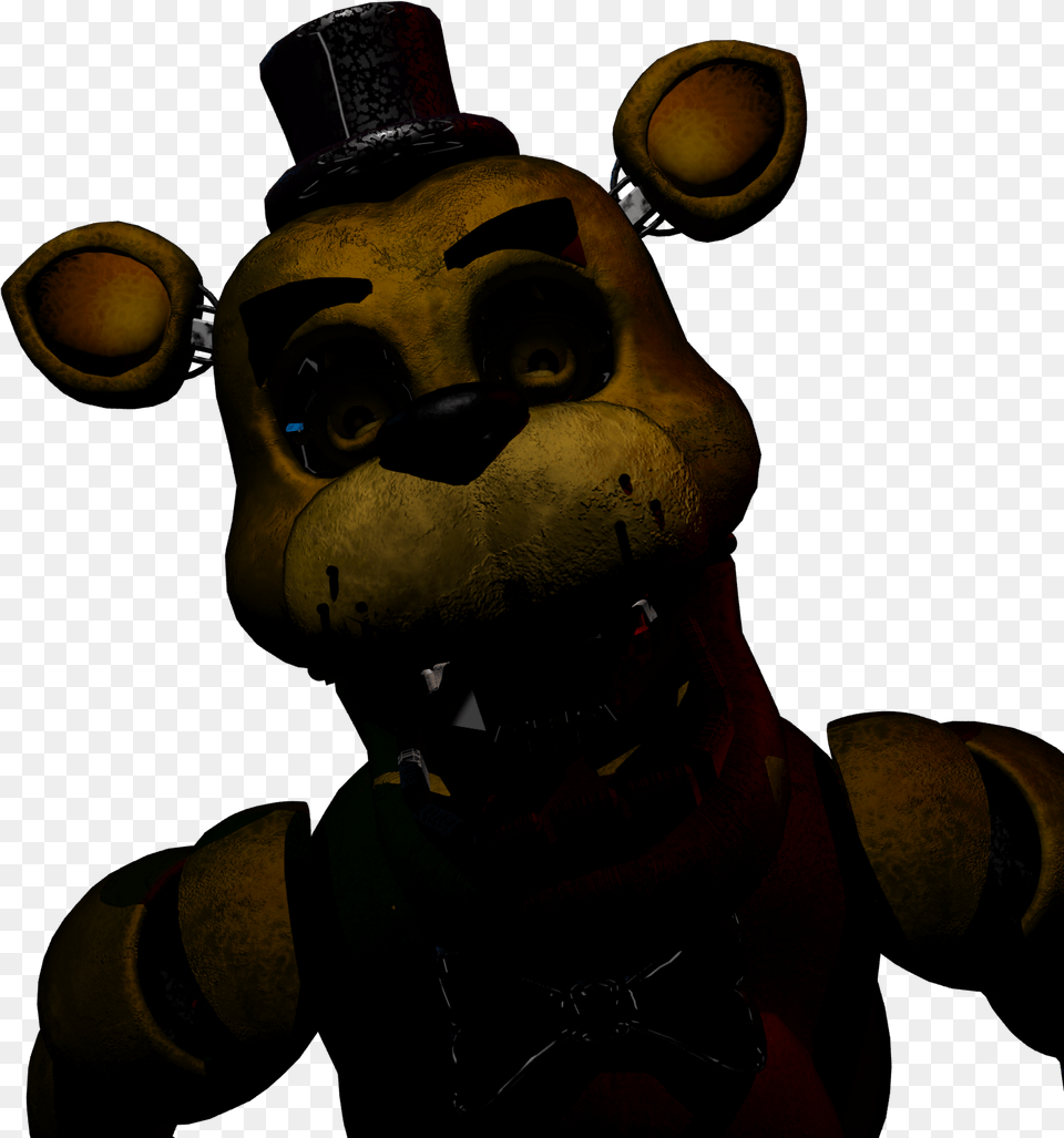 Modeli Made A Fredbear Model And Made A Jumpscare Frame Fnaf Ucn Fredbear Model, Face, Head, Person, Adult Free Transparent Png