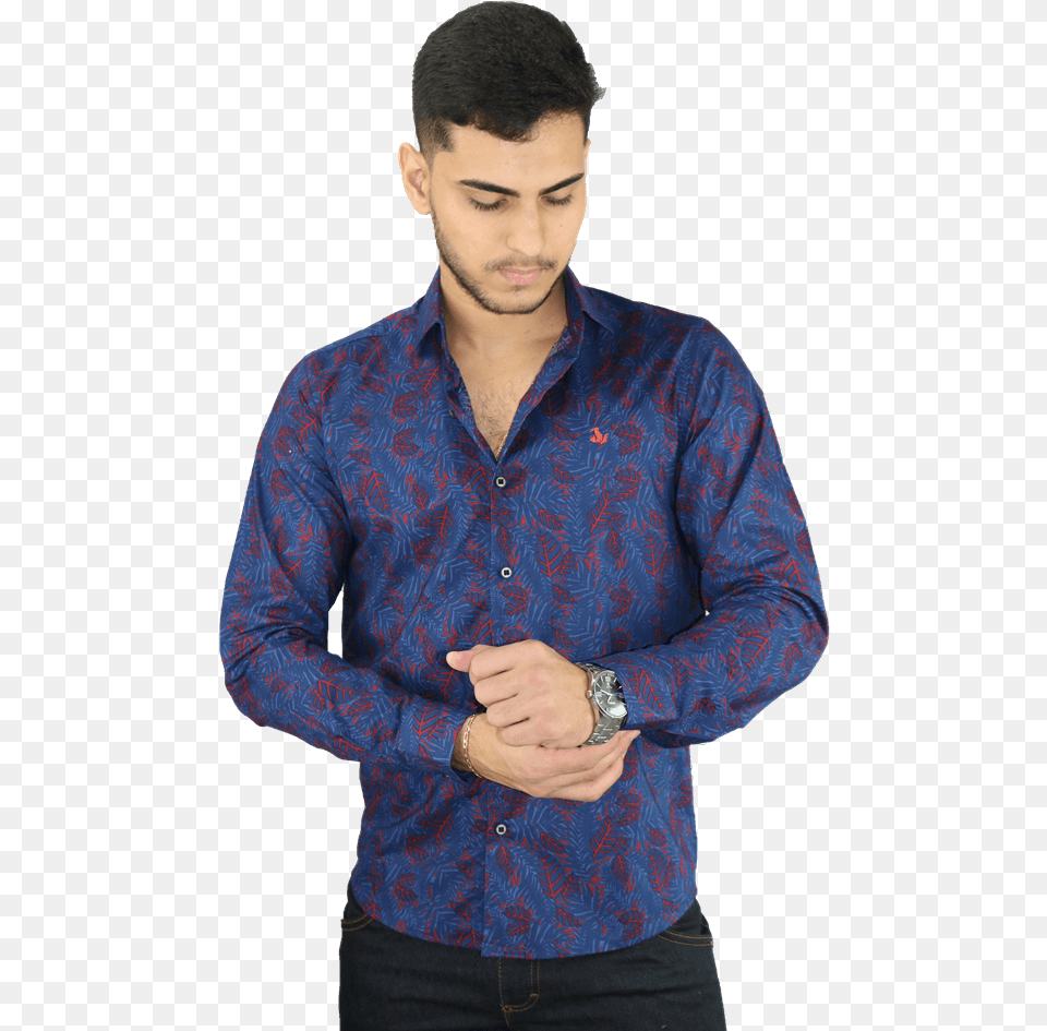 Modelo Camisa De Boto Estampada Manga Longa, Sleeve, Shirt, Clothing, Long Sleeve Png