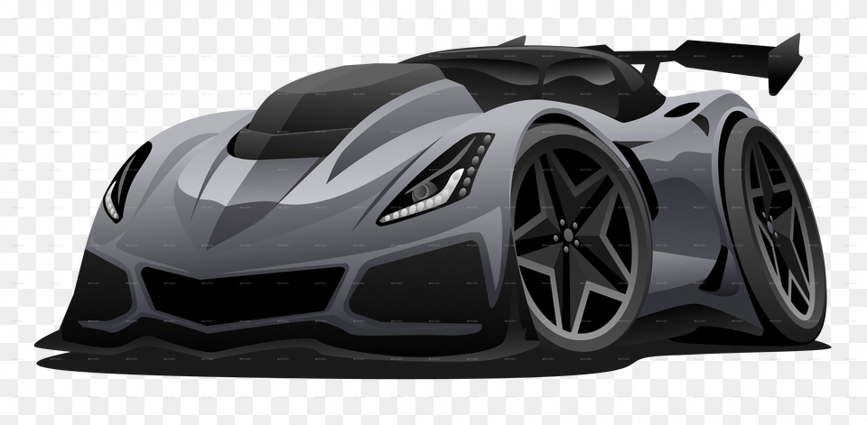 Modern American Sports Car Cartoon Cartoon Sports Car, Alloy Wheel, Vehicle, Transportation, Tire Png Image