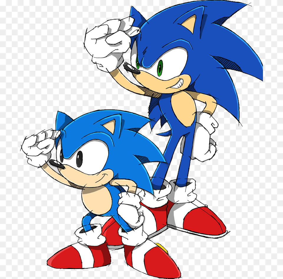 Modern And Classic Sonic, Book, Comics, Publication, Person Free Png