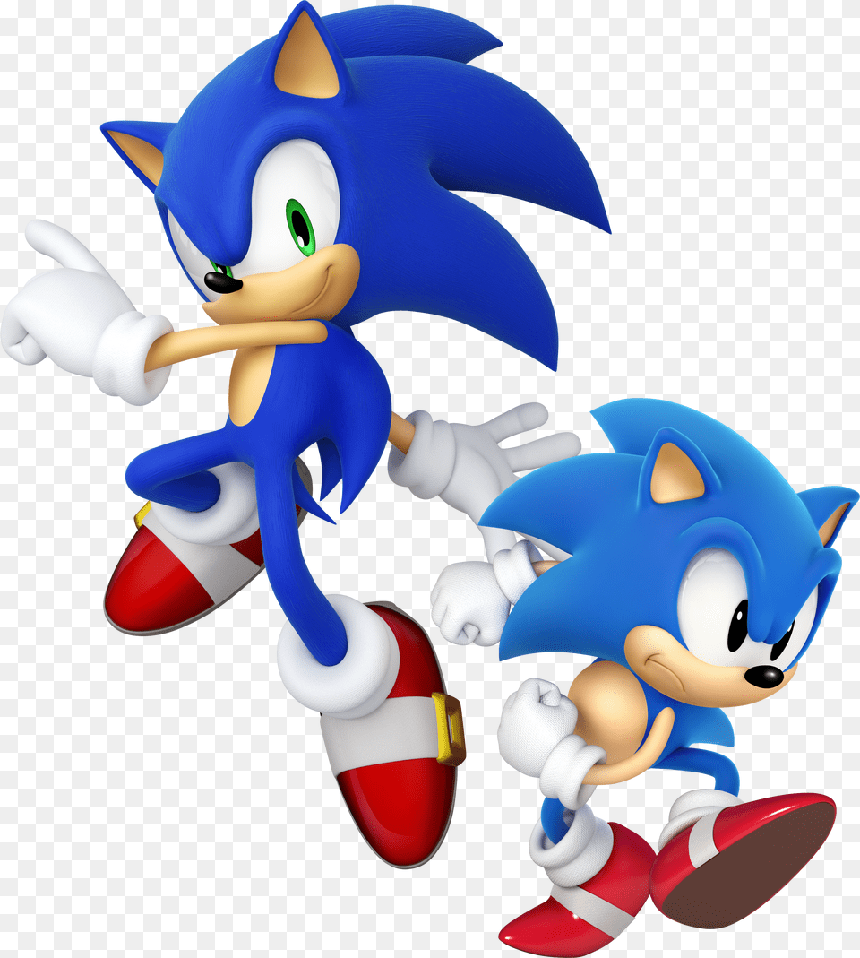 Modern And Classic Sonic Png