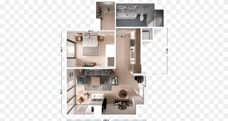 Modern Apartment Downtown Los Angeles, Indoors, Interior Design, Kitchen Png Image