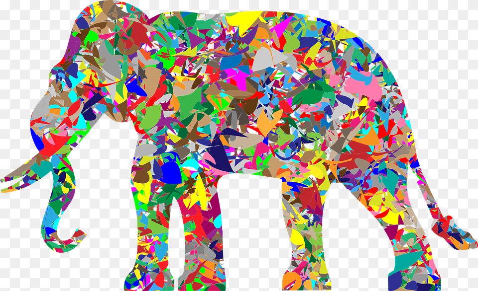 Modern Art Elephant, Animal, Mammal, Wildlife Free Transparent Png