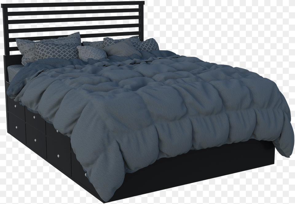 Modern Bed, Furniture, Mattress Png Image