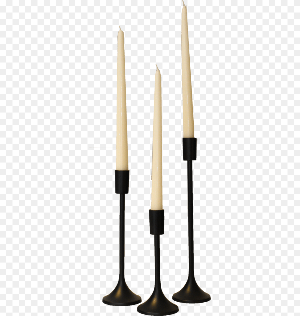 Modern Black Taper Candlesticks Black Candlesticks Cable, Candle, Candlestick, Festival, Hanukkah Menorah Png Image