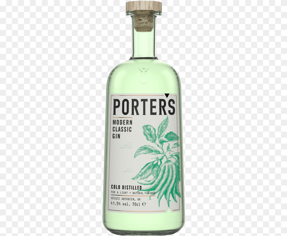 Modern Classic Porters Gin, Alcohol, Beverage, Liquor, Bottle Free Png Download
