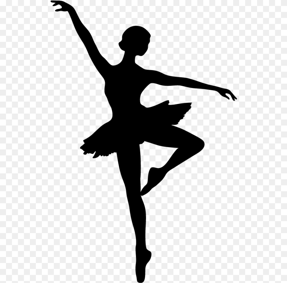 Modern Dance Ballet Dancer Silhouette Ballerina Silhouette, Gray Free Transparent Png